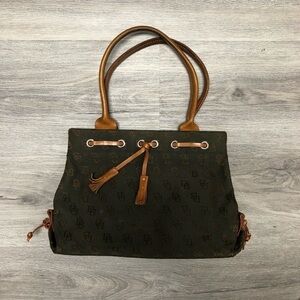 Dooney and Bourke Vintage Logo Shoulder Bag Vintage Purse Leather Handbag